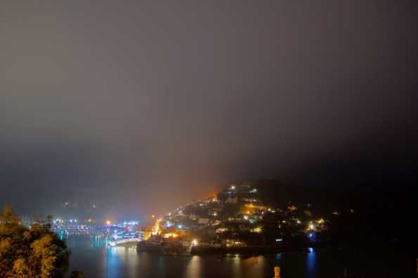 03 July 2020 - 23-51-20
The same mist looks so much better at night when lit from below. 
---------------------------
General view of Kingswear at night